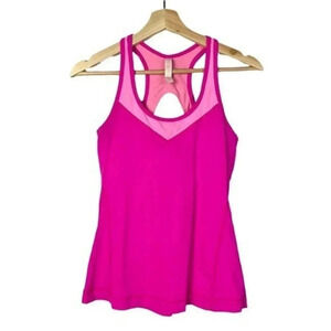 Lucy Hot Pink Fitted Athletic Tank Top M